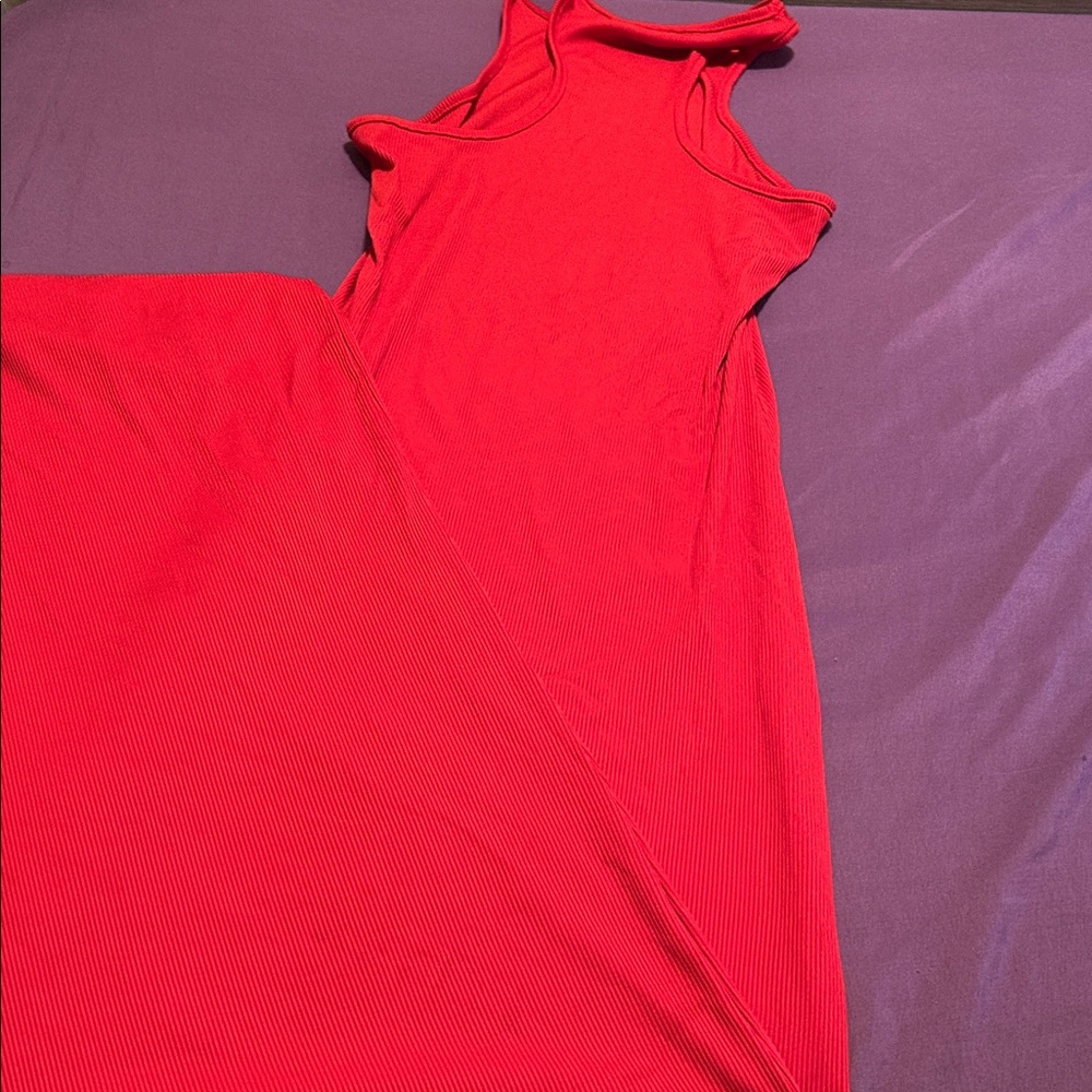 Fashion Nova Vibrant Red Maxi Dress